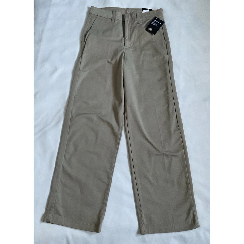 Dickies Women's Regular Wide Leg‎ Twill Pants | Tan Khaki High Rise Size 27